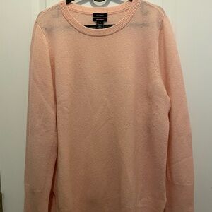Halogen Pink Crew Neck Cashmere Sweater